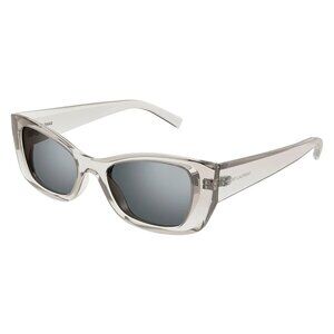 NEW SAINT LAURENT SUNGLASSES SL593 003 BEIGE/SILVER WOMEN EYEWEAR SL 593 003